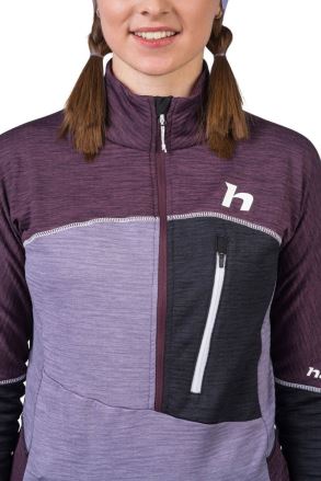 Dámská mikina Hanna Meda HZ prune purple/lavender gray mel (6)