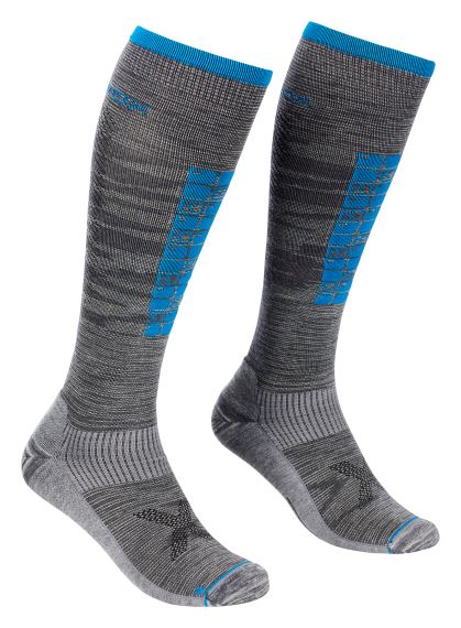 Pánské ponožky ORTOVOX Ski Compression Long Grey blend