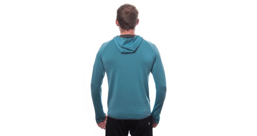 Pánská merino mikina Sensor Upper Outdoors klokanka mint blue (3)