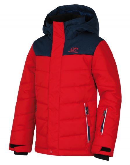 Chlapecká voděodolná zimní bunda Hannah Kinam JR racing red/majolica mel