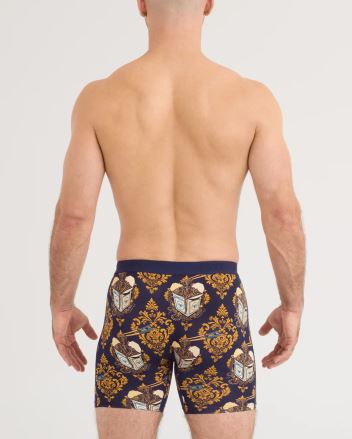 Pánské boxerky SAXX Vibe Xtra Soft Comfort Boxer Brief gold chain-maritime (2)