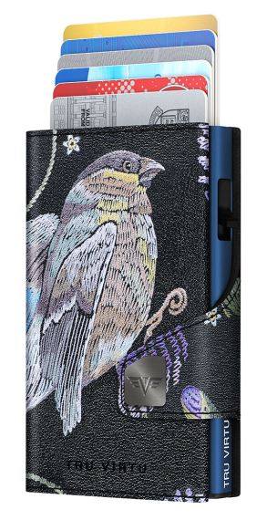 Peněženka Tru Virtu Click & Slide Special Edition kůže Bird & Clover černá