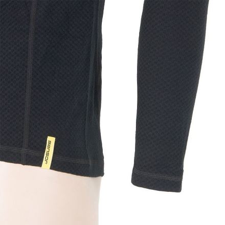 Pánské funkční tričko s dlouhým rukávem a zipem SENSOR Merino DF černá (2)