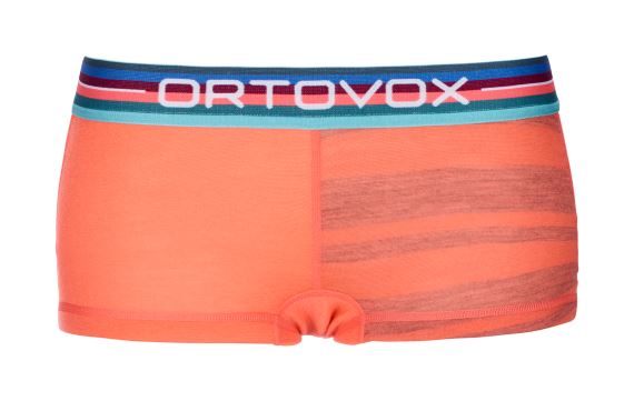 Dámské funkční kalhotky ORTOVOX 185 Rock'n'Wool Hot Pants Coral