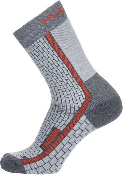Hřejivé ponožky nad kotník HUSKY Treking NEW šedá/červená