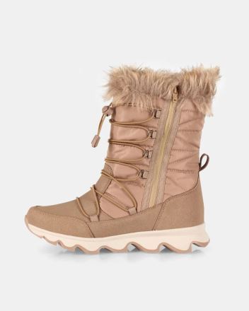 Pohled z boku na Dámské zimní boty Kilpi FROZEN HIGH WP-W hnědá. (4)