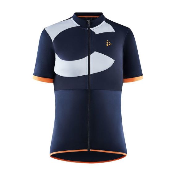 Dámský cyklistický dres s krátkým rukávem CRAFT CORE Endur Logo tm.modrá