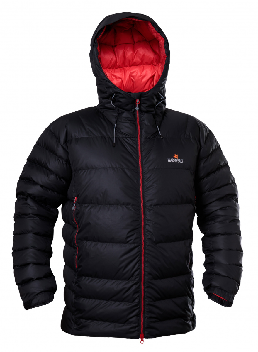 Pánská bunda Warmpeace Alaskan black/mars red XL