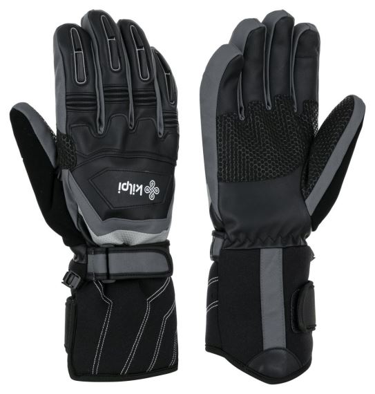 Pánské lyžařské rukavice Kilpi STREIF-U černé