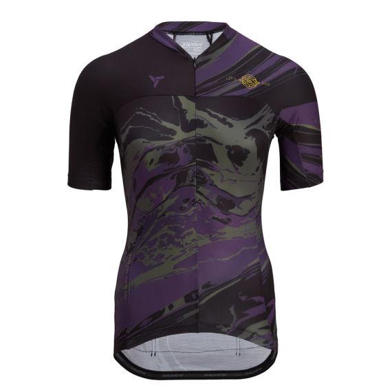 Dámský cyklistický dres Silvini Catirina Black/plum