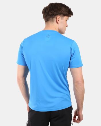 Detailní záběr zezadu na Pánské tričko Kilpi GROOVY-M modrá na modelovi. (1)