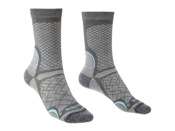 Dámské ponožky Bridgedale Hike UL T2 CP Boot Women´s dark grey/light grey