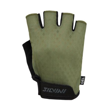 Pánské cyklistické rukavice Silvini Gaiono olive-black