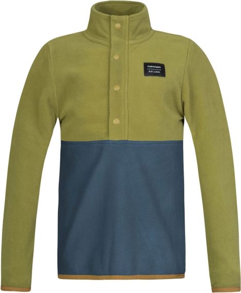 Dětská fleece mikina Hannah Mint JR olive branch/stratified sea