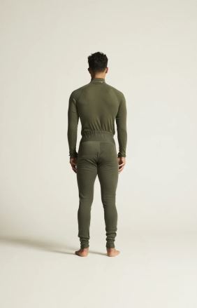 Zadní pohled na muže v Pánském funkčním triku CRAFT ADV Wool Merino HZ zelená. (4)