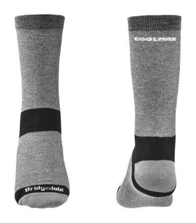 Ponožky Bridgedale Liner Coolmax Liner Boot x2 grey/806 (1)