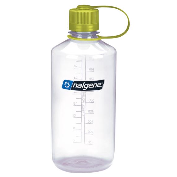Láhev Nalgene Narrow Mouth Clear / Green Clos 1000ml