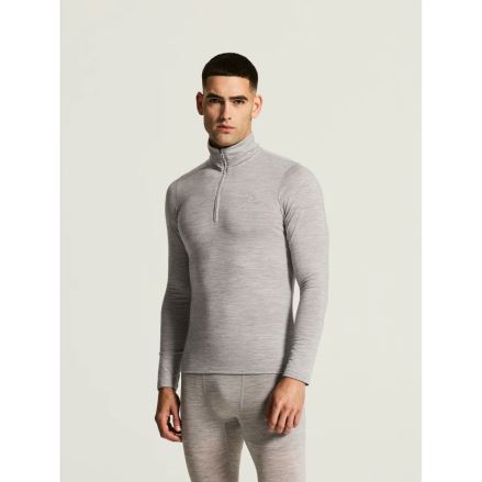 Pánské termotriko Craft Wool 95 HZ LS grey melange (5)