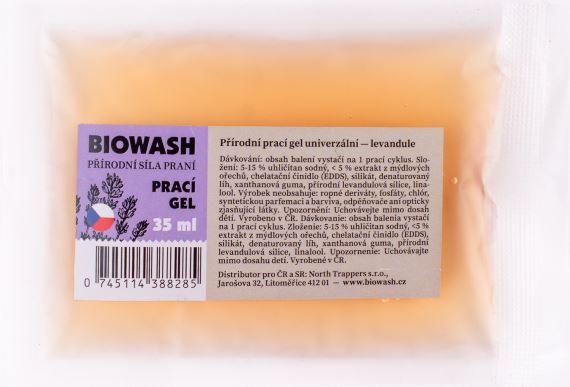 Univerzální prací gel Biowash levandule 35 ml