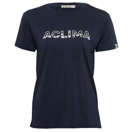 Dámské tričko Aclima LightWool Tee Logo navy blazer