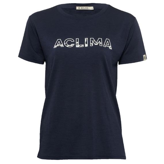 Dámské tričko Aclima LightWool Tee Logo navy blazer
