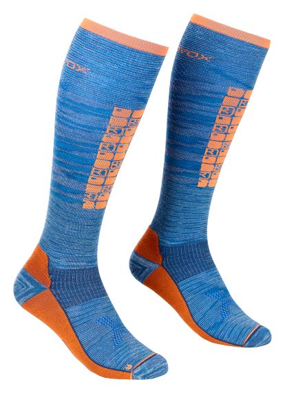 Pánské ponožky ORTOVOX Ski Compression Long Safety blue