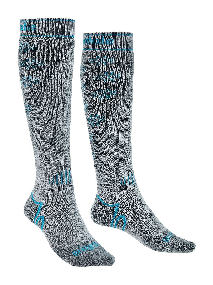 Dámské ponožky Bridgedale Ski Midweight+ stone/grey/040 L (7-8,5 UK)