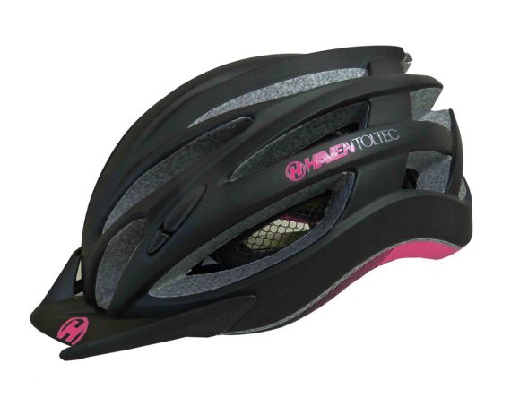 Cyklistická helma Haven Toltec II černá/růžová