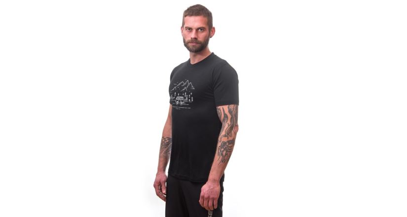 Pánské funkční triko Sensor Merino Active PT Van Life Černá (1)