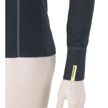 Dámské funkční tričko s dlouhým rukávem, stojáčkem a zipem SENSOR Merino Active černá (5)
