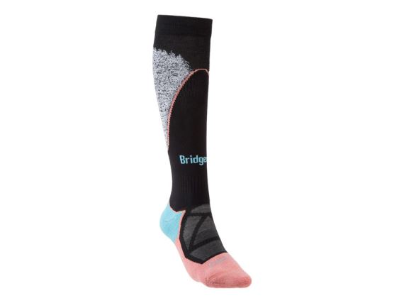 Dámské lyžařské ponožky Bridgedale Ski Midweight black/coral/227