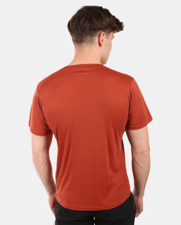 Pánské tričko Kilpi GROOVY-M hnědá na modelu, pohled zezadu. (1)
