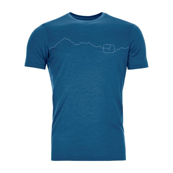 Pánské funkční tričko Ortovox 150 Cool Mountain TS Mountain Blue