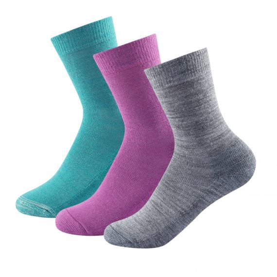 Dětské středně silné vlněné ponožky Devold Daily Medium šedá