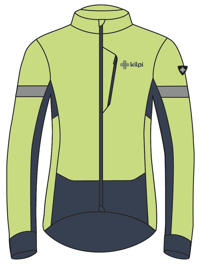 Pánská cyklistická softshellová bunda Kilpi VELOVER-M světle zelená S