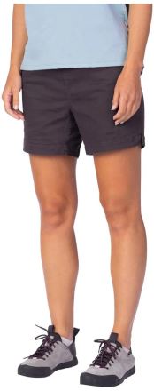 Kraťasy Hannah MOKKA SHORTS tanzine 36 na modelce z bočního pohledu, ukazující střih. (5)