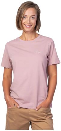 Tričko Hannah AMANY pale mauve 36 na modelce, čelní pohled zdůrazňující střih a barvu. (1)