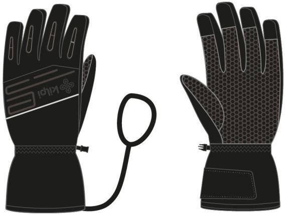 Lyžařské rukavice Kilpi Cedriq-U černá