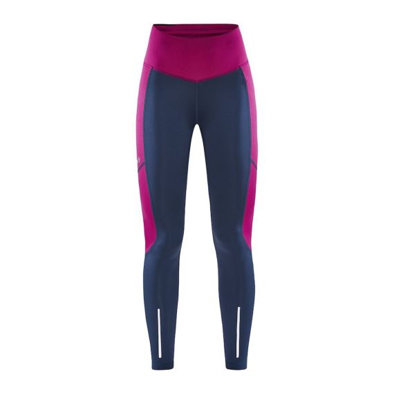 Dámské elastické kalhoty Craft ADV Essence Warm Tights Modrá s růžovou