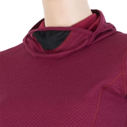 Dámské funkční tričko s dlouhým rukávem a kapucí SENSOR Merino DF lilla (5)