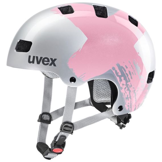 Dětská cyklistická helma Uvex KID 3, Silver - Rosé