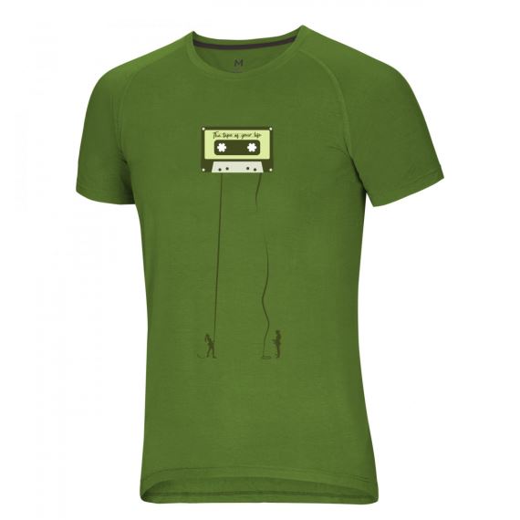 Pánské tričko s krátkým rukávem a lezeckým motivem Ocún Raglan T retro tape peridot