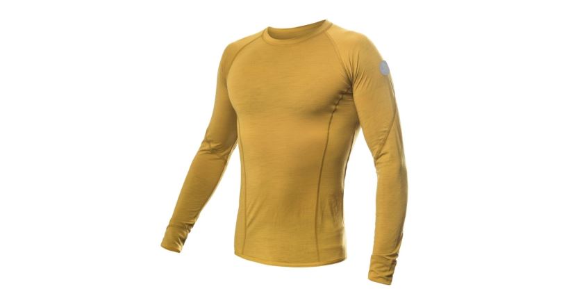 Pánské funkční tričko s dlouhým rukávem Sensor Merino Air Mustard