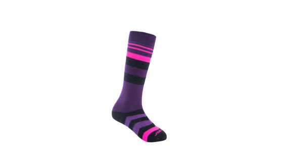 Dětské funkční merino ponožky Sensor Slope Merino Černá/růžová/fialová