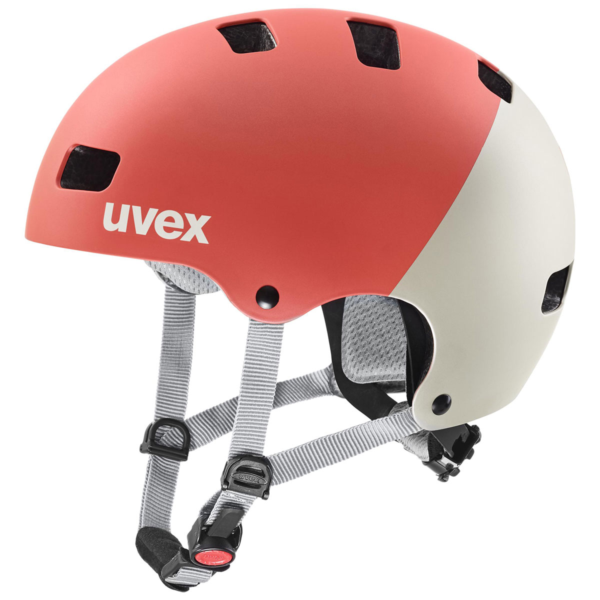 Dětská cyklistická helma Uvex KID 3 CC, Grapefruit - Sand Mat 55-58cm