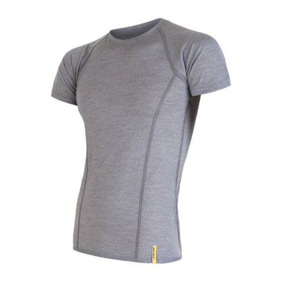 Pánské funkční tričko s krátkým rukávem SENSOR Merino Active sv. šedá