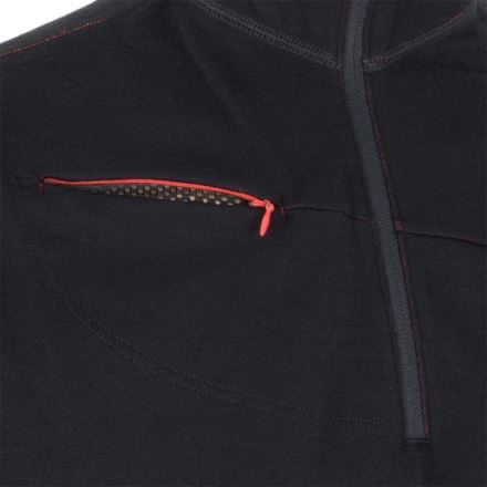 Pánská funkční mikina SENSOR Merino Upper krátký zip černá (3)