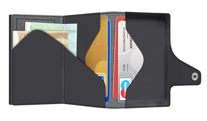 Peněženka Tru Virtu Click & Slide ze slupek z Bio jablek Bio Apple černá (4)