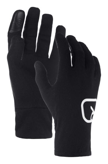 Pánské rukavice ORTOVOX 185 Rock'n'Wool Glove Liner Black raven