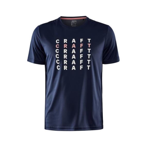 Pánské funkční tričko s krátkým rukávem a logem CRAFT Core Charge tm. modrá